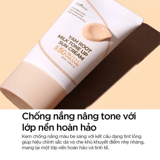 Kem chống nắng nâng tone Isntree Yam Root Milk Tone Up Sun Cream