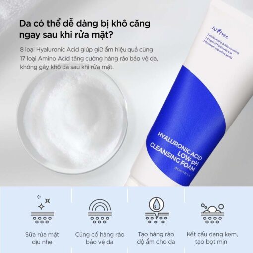 Sữa rửa mặt Isntree Hyaluronic Acid Low-PH Cleansing Foam