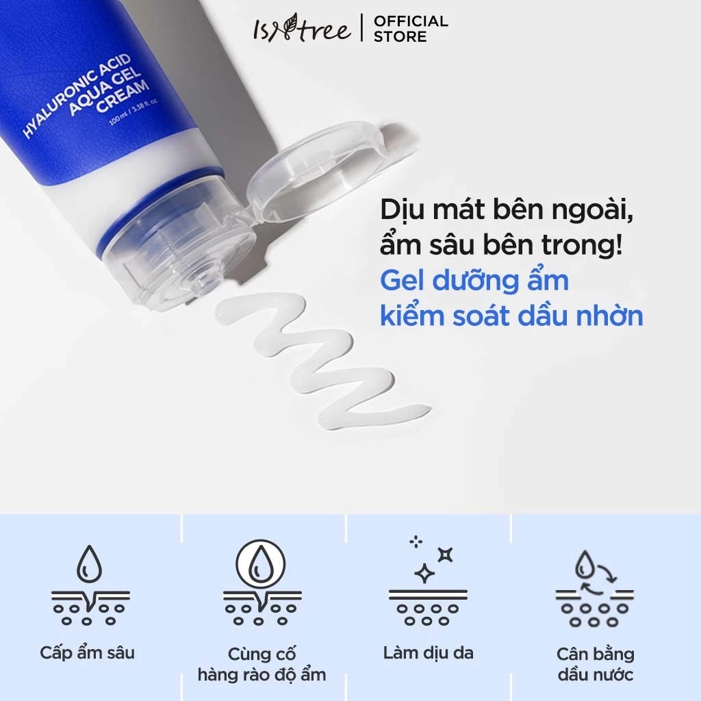 Kem dưỡng ẩm Isntree Hyaluronic Acid Aqua Gel Cream 100ml
