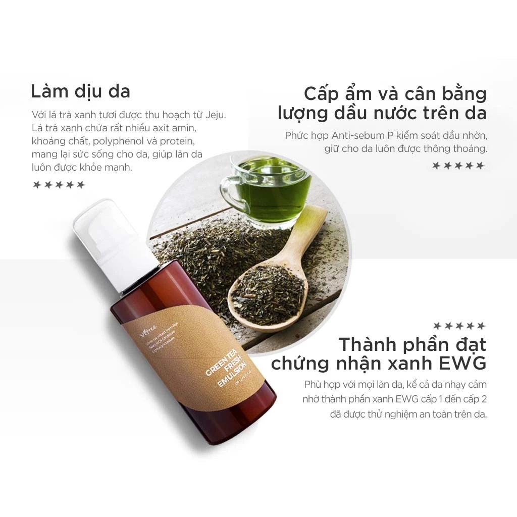 Sữa dưỡng Isntree Green Tea Fresh Emulsion 120ml